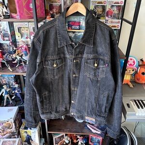Vintage COOGI Black Denim Jacket Faded Wash Men’s XL Oversized